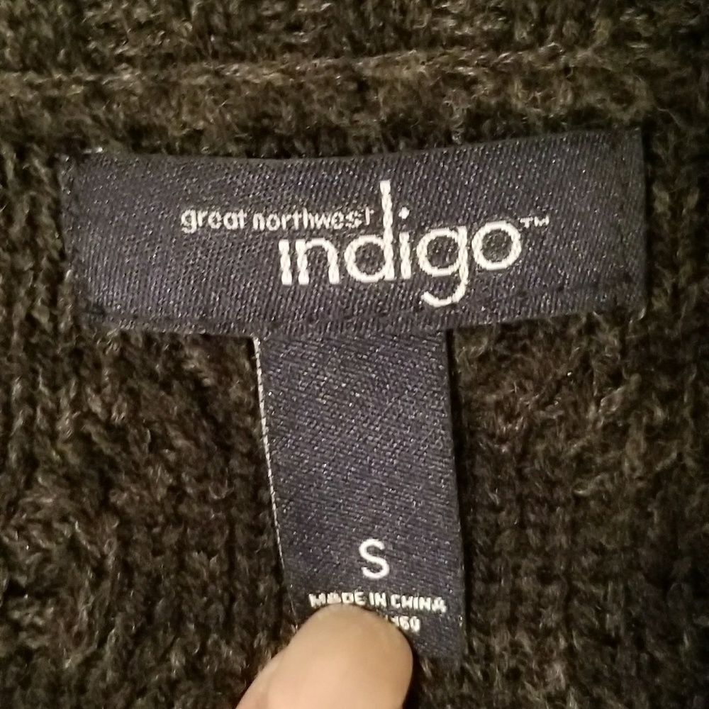 Indigo cross over coverup/cardigan